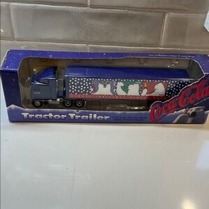 Coca Cola Die-Cast Tractor Trailer - Blue and Red